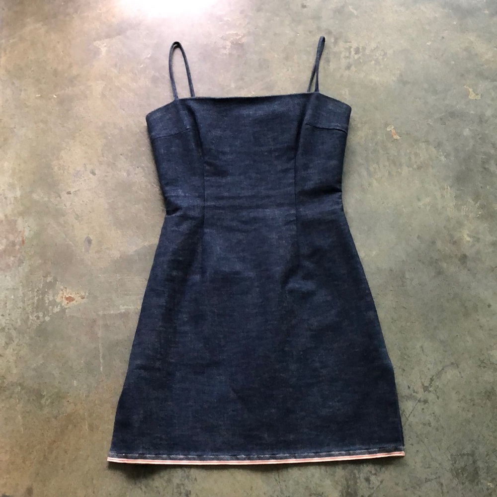 Jean denim dress abt a sz 4 - Picture 2 of 8